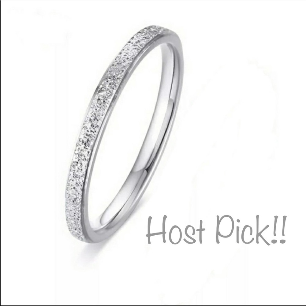 Sandblast Stainless Steel 2mm Ring